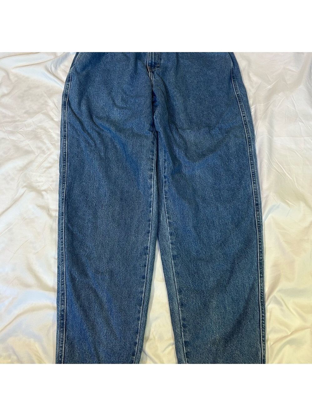 Vintage 90s Brittania Denim Jeans Waist Tapered Leg Womens Size 16 Pleated - Picture 1 of 11